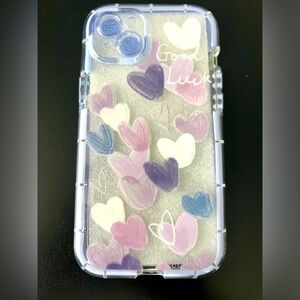 iPhone 14 Plus Purple Heart phone case